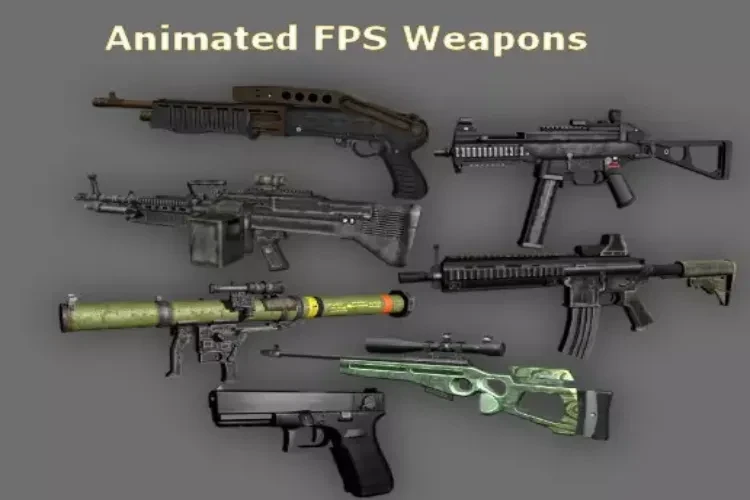 Animated FPS Weapons Pack (Part 1)