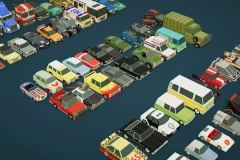 Cartoon Vehicles Full Pack - Low Poly Cars (80 Cars)